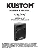 Kustom Airplay AP12P Owner'S Manual preview