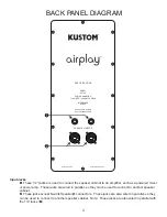 Предварительный просмотр 4 страницы Kustom Airplay AP12P Owner'S Manual