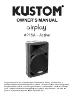 Kustom airplay AP15A Owner'S Manual preview