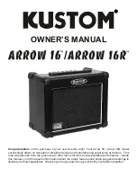 Kustom Arrow 16 Owner'S Manual предпросмотр