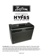 Предварительный просмотр 1 страницы Kustom High Voltage HV 65T Owner'S Manual