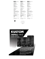 Preview for 1 page of Kustom HiPAC Pro series Manual