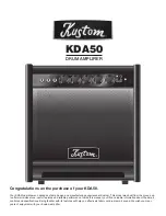 Kustom KDA50 Instructions Manual предпросмотр