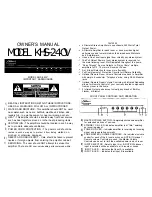 Kustom KHS-240V Owner'S Manual предпросмотр