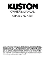 Kustom KMA16/16R Owner'S Manual preview
