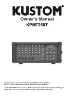 Предварительный просмотр 1 страницы Kustom KPM7250T Owner'S Manual