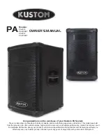 Preview for 1 page of Kustom PA2X10 Owner'S Manual