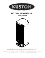 Kustom PA40BATBT Quick Start Manual preview