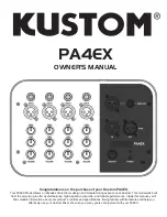 Kustom PA4EX Owner'S Manual preview