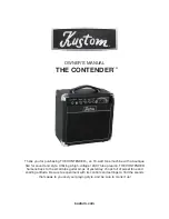 Kustom The Contender Owner'S Manual предпросмотр