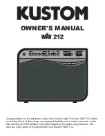 Предварительный просмотр 1 страницы Kustom WAV 212 Owner'S Manual