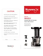 Kuvings MINCER Manual preview