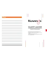 Preview for 13 page of Kuvings Silent juicer Manual