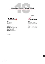 Preview for 43 page of KVANT Atom 20 Operational Manual