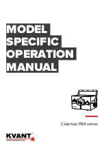 Preview for 1 page of KVANT Clubmax 10 FB Model Specific Operation Manual