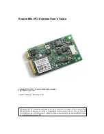 Kvaser Mini pci express User Manual preview