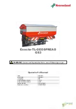 Предварительный просмотр 1 страницы Kverneland Exacta-TL-GEOSPREAD GS3 Operator'S Manual