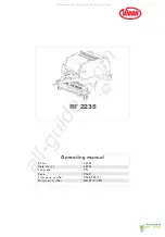 Предварительный просмотр 1 страницы Kverneland Vicon RF 2235 Operating Manual