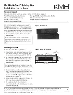 Preview for 1 page of KVH Industries IP-MobileCast Set-top Box Installation Instructions