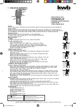 Предварительный просмотр 3 страницы KWB SAFETY FIXX 011620 Instructions For Use Manual