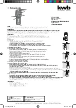 Предварительный просмотр 8 страницы KWB SAFETY FIXX 011620 Instructions For Use Manual