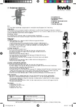 Предварительный просмотр 10 страницы KWB SAFETY FIXX 011620 Instructions For Use Manual