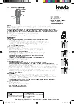 Предварительный просмотр 13 страницы KWB SAFETY FIXX 011620 Instructions For Use Manual