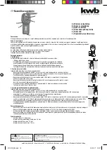 Предварительный просмотр 14 страницы KWB SAFETY FIXX 011620 Instructions For Use Manual