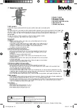 Предварительный просмотр 18 страницы KWB SAFETY FIXX 011620 Instructions For Use Manual