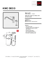 Предварительный просмотр 1 страницы KWC DECO 10.031.223. Specifications