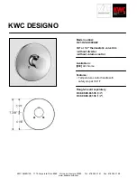 Preview for 1 page of KWC Designo K.21.H2.60.000A22 Specification Sheet