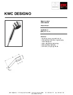 Preview for 1 page of KWC DESIGNO Z.535.390.000 Specifications