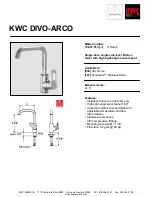 Предварительный просмотр 1 страницы KWC DIVO-ARCO 10.041.013 Specifications