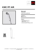 Предварительный просмотр 1 страницы KWC FIT-AIR Z.504.020.000 Specification Sheet