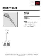 Предварительный просмотр 1 страницы KWC FIT DUO Z.535.095.000 Specification Sheet