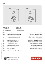 KWC FRANKE F5ET2031 Installation And Operating Instructions Manual предпросмотр