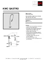 Предварительный просмотр 1 страницы KWC Gastro K.24.41.60 Specification Sheet