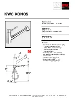 Preview for 1 page of KWC KONOS K.10.K1.33 Specification Sheet