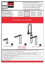 KWC ONO touch light PRO 10.652.012.000 Installation And Service Instructions Manual предпросмотр