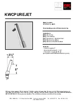 KWC PUREJET K.18.P2.21 Specification Sheet предпросмотр