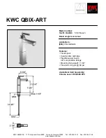 Preview for 1 page of KWC Qbix-Art 12.251.102.006 Specification Sheet