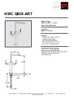 KWC QBIX-ART 12.251.171.006 Specification Sheet preview