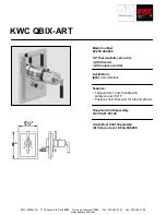 KWC QBIX-ART 20.250.060.006 Specification Sheet preview