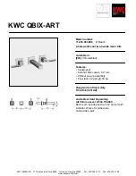 Предварительный просмотр 1 страницы KWC QBIX/QBIX-ART 11.253.033.006 Specification