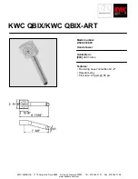 KWC QBIX/QBIX-ART Z.506.072.000 Specification Sheet preview