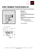 KWC Roman Tub Rough-in Z.534.804.931 Specifications preview