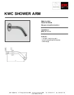 KWC Shower Arm Specification Sheet preview