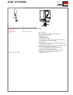 Предварительный просмотр 1 страницы KWC SYSTEMA 10.501.134 Specification Sheet