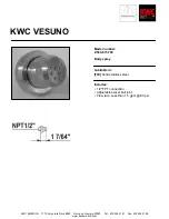 KWC VESUNO Z.534.673.700 Specification Sheet preview