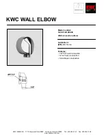 KWC Wall Elbow K.26.91.40.000.38 Specification Sheet preview